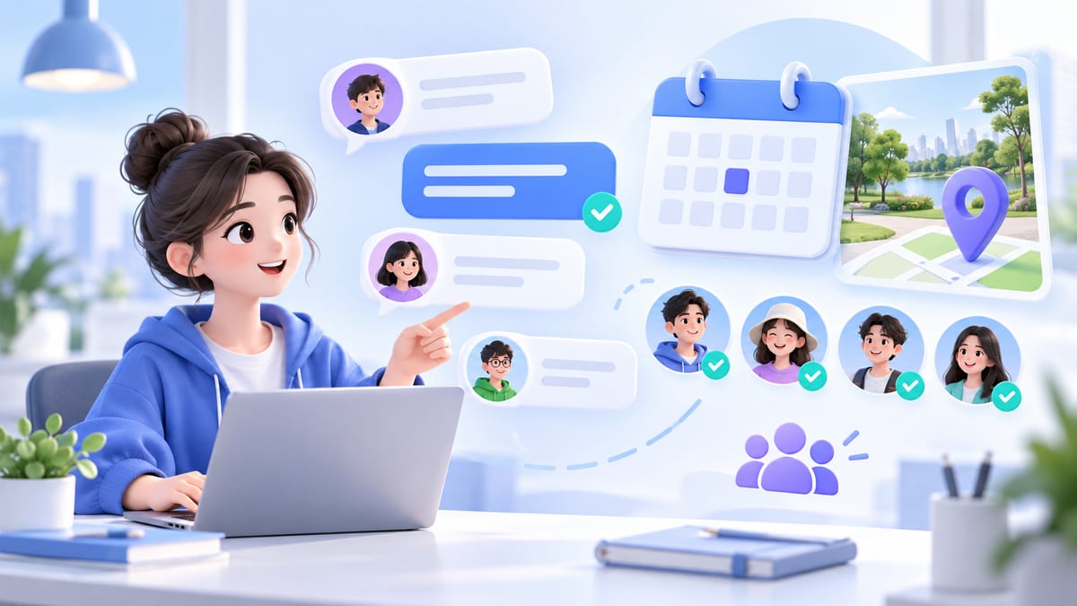 众聊IM活动组织指南：从报名通知到现场变更与群聊收尾